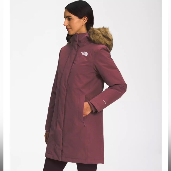North Face Women’s Arctic Down Parka Maroon Purple, Small - Picture 3 of 9